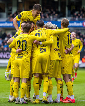 Albert Grønbæk of Bodø/Glimt celebrates
