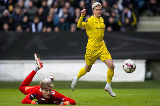 Albert Grønbæk of Bodø/Glimt celebrates