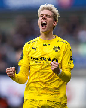 Albert Grønbæk of Bodø/Glimt celebrates