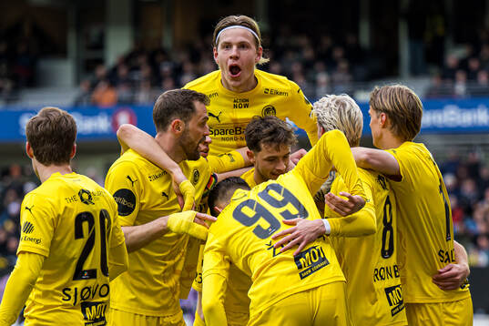 Albert Grønbæk of Bodø/Glimt celebrates