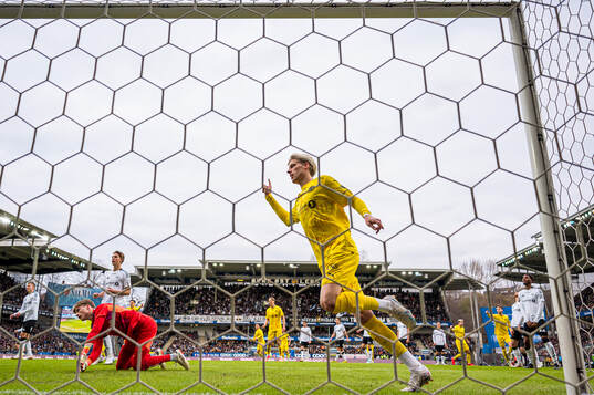 Albert Grønbæk of Bodø/Glimt celebrates