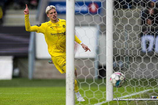 Albert Grønbæk of Bodø/Glimt celebrates