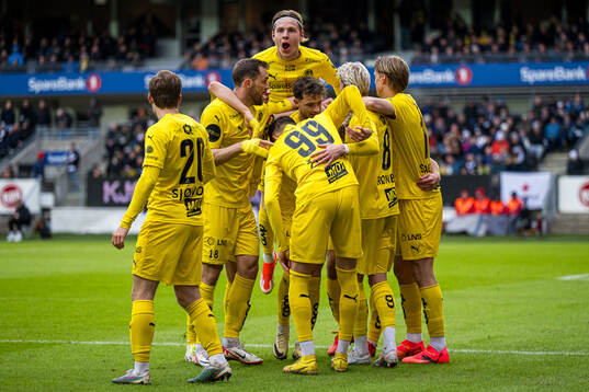 Albert Grønbæk of Bodø/Glimt celebrates