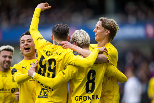 Albert Grønbæk of Bodø/Glimt celebrates