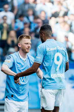 Malmö FFs Anders Christiansen och Isaac Kiese Thelin
