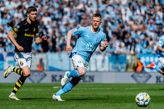 AIKs Anton Salétros och Malmö FFs Anders Christiansen