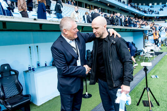 Malmö FFs ordförande Anders Pålsson och tränare Henrik