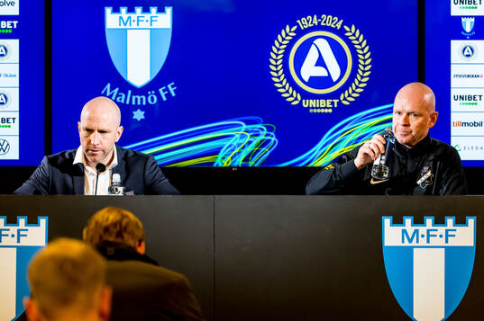 Malmö FFs tränare Henrik Rydström och AIKs tränare