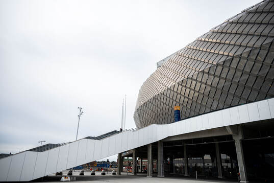 Exteriör vy av Tele2 Arena