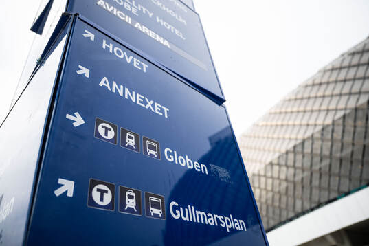 Exteriör vy av Tele2 Arena