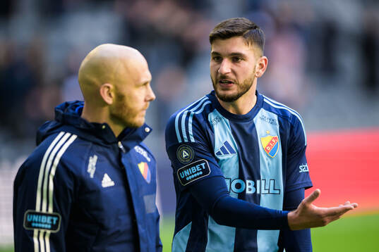 Djurgårdens Magnus Eriksson och Besard Sabovic