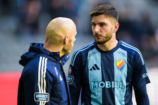 Djurgårdens Magnus Eriksson och Besard Sabovic