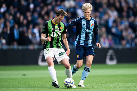 GAIS Robin Frej och Djurgårdens Lucas Bergvall