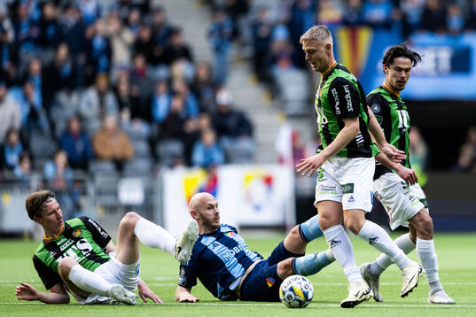 GAIS Robin Frej och Joackim Åberg mot Djurgårdens Magnus