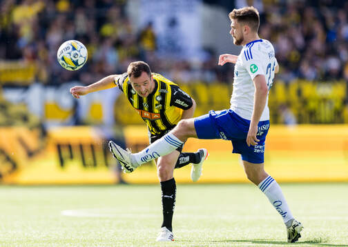 Häckens Even Hovland och IFK Norrköpings Tim Prica