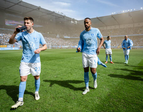 Malmö FFs Lasse Berg Johnsen och Isaac Kiese Thelin
