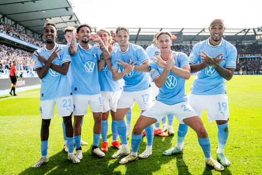 Malmö FFs Taha Ali , Sergio Pena, Sebastian Nanasi, Jens