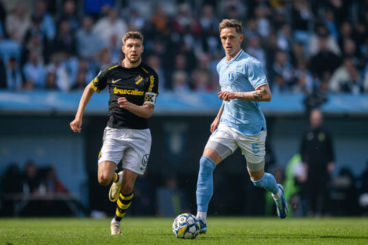 AIKs Anton Salétros och Malmö FFs Søren Rieks