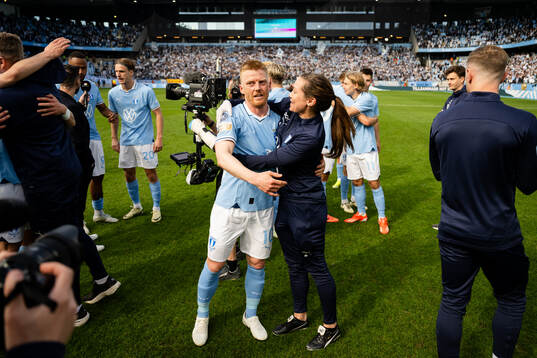 Malmö FFs Anders Christiansen och läkare Amanda Lahti