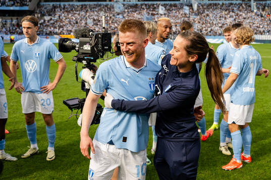 Malmö FFs Anders Christiansen och läkare Amanda Lahti