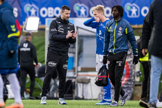 Eirik Horneland, head coach of Brann, and Magnus Warming of