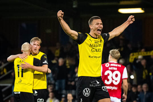 Mjällbys Adam Ståhl, Herman Johansson och Arvid Brorsson