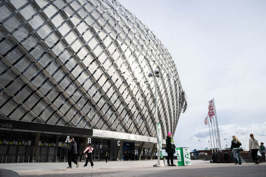 Exteriör av Tele2 Arena