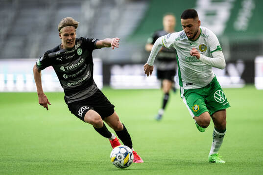Västerås Marcus Linday och Hammarbys Abdelrahman Boudah