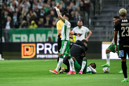 Hammarbys Viktor Dukanovic signalerar för byte åt