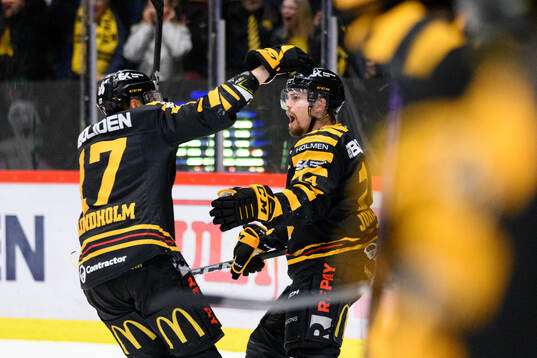 Skellefteås Andreas Johnson jublar