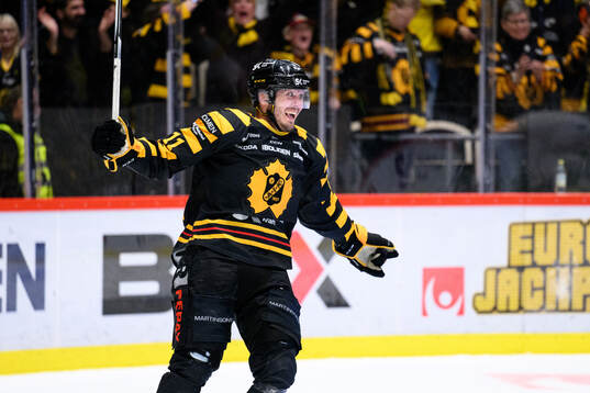Skellefteås Max Lindholm jublar