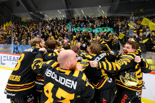 Skellefteås målvakt Linus Söderström jublar