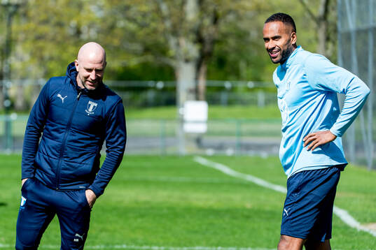 Malmö FFs tränare Henrik Rydström och Isaac Thelin