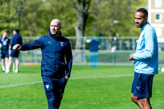 Malmö FFs tränare Henrik Rydström och Isaac Thelin