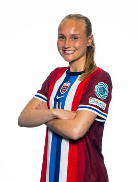 Josefine Lefdal of the Norwegian U17 national football team