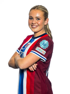 Mia Bakke of the Norwegian U17 national football team poses