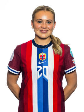 Mia Bakke of the Norwegian U17 national football team poses