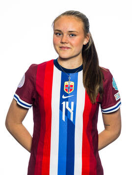 Tuva Sagen of the Norwegian U17 national football team