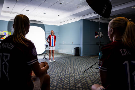 Josefine Lefdal of the Norwegian U17 national football team