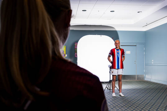Josefine Lefdal of the Norwegian U17 national football team