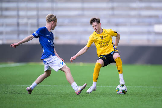 Trelleborgs Loke Mattsson och Elfsborgs Viktor Nylén
