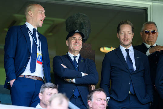 Svenska Fotbollförbundets ordförande Fredrik Reinfeldt