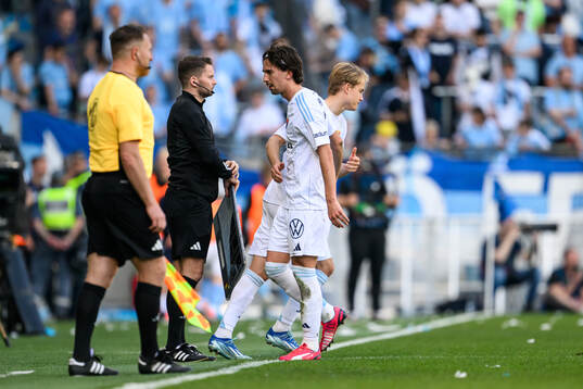 Djurgårdens Gustav Wikheim och Oskar Fallenius