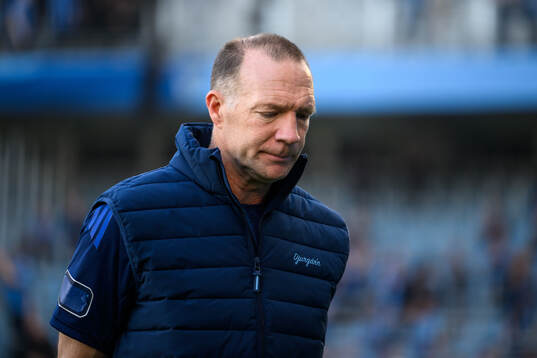 Djurgårdens tränare Kim Bergstrand deppar