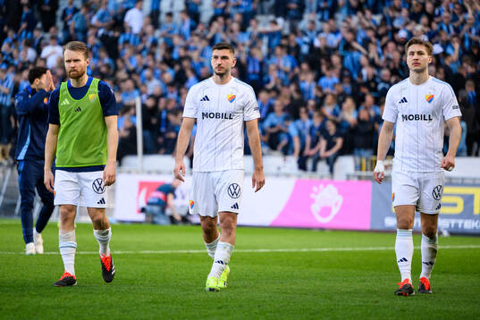 Djurgårdens Jacob Larsson, Besard Sabovic och Miro Tenho