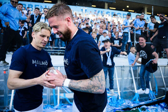 Malmö FFs Jens Stryger Larsen och Pontus Jansson