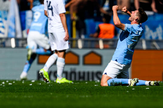 Malmö FFs Lasse Berg Johnsen jublar