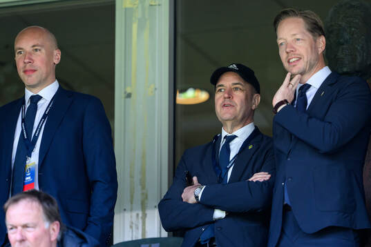 Svenska Fotbollförbundets ordförande Fredrik Reinfeldt