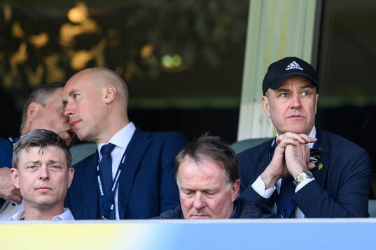 Svenska Fotbollförbundets ordförande Fredrik Reinfeldt