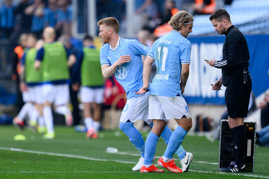 Malmö FFs Anders Christiansen och Sebastian Nanasi
